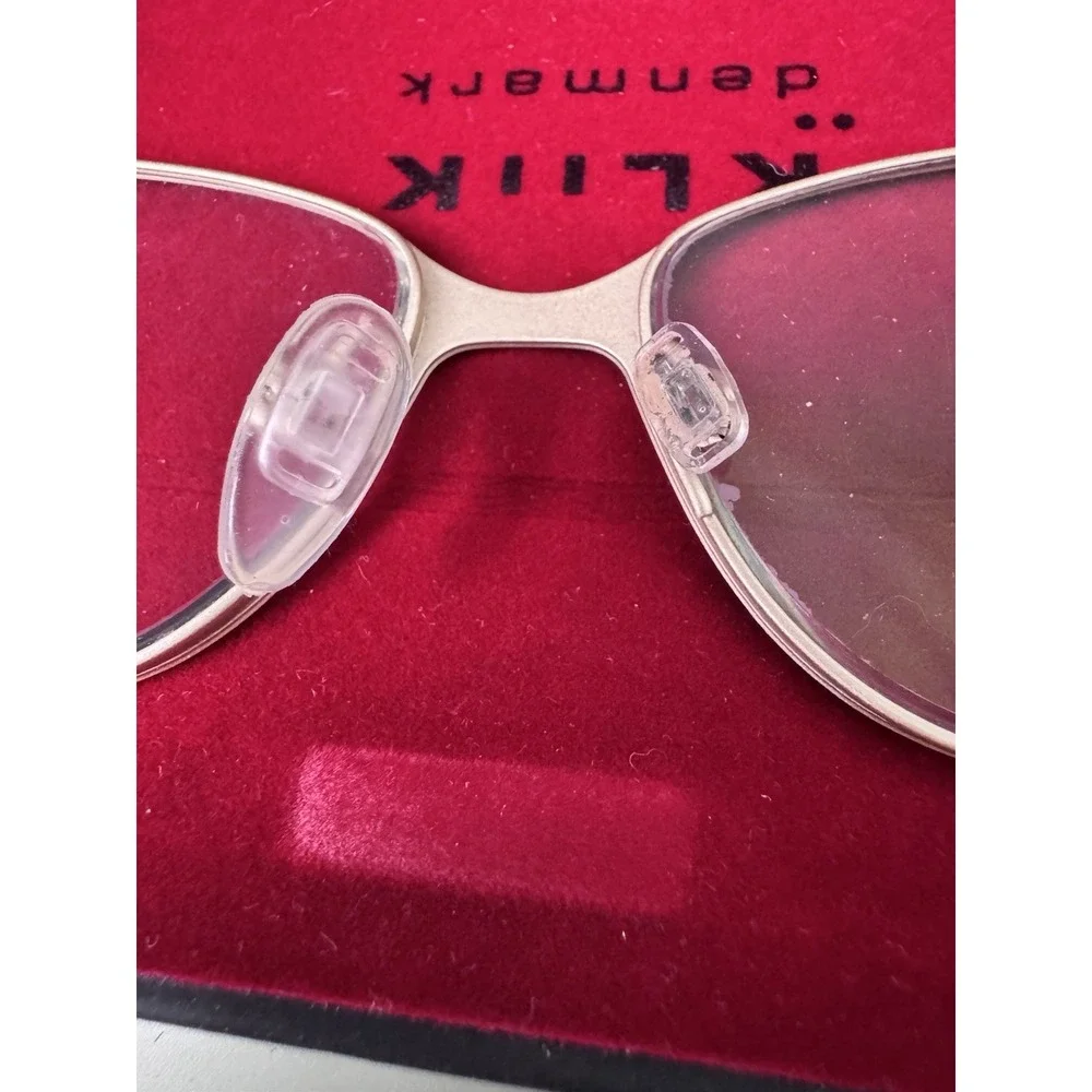 Kliik Denmark Women's Eyeglass‎ Frames Cat Eye Black/Gold Cutout Design W/ Case